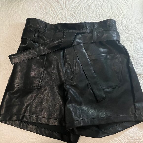 Francesca’s Collections Faux Vegan Leather Shorts - Picture 3 of 12